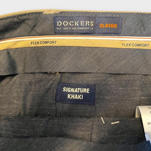 DOCKERS Pants Mens 42/30 Signature Khaki Classic Fit Cotton Stretch NEW - Picture 10 of 11